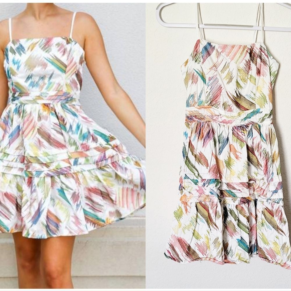 WILLA STORY Maura dress Colorful Strappy Dress Sz XS